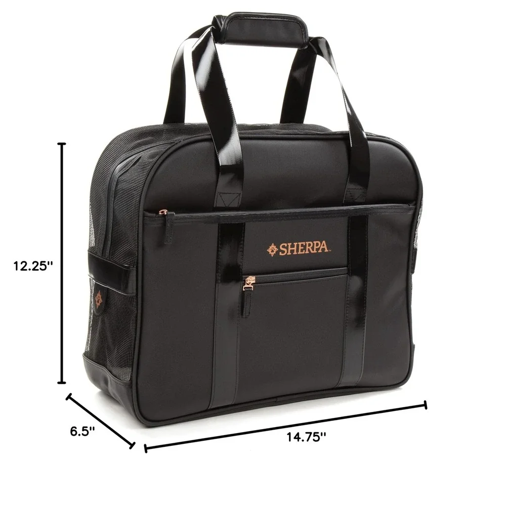 Sherpa Small Animal‎ Tote Around Town Pet Carrier Black Airline Approved New